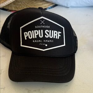 Kids Black Poipu Surf Trucker Hat